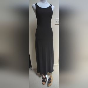 Black Maxi Dress with double criss-cross straps Women's Size M
